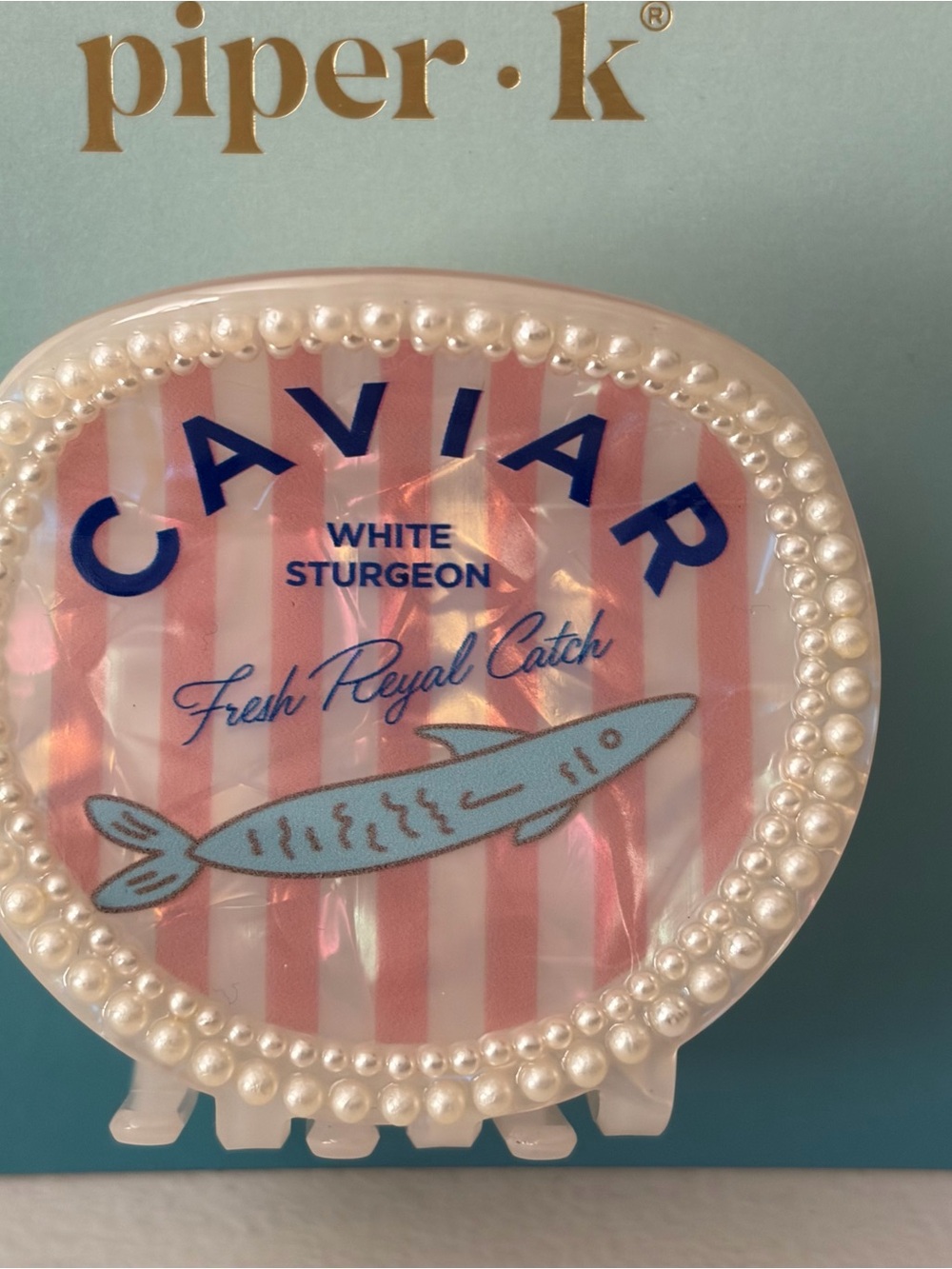 Piper K Caviar Pearl-Trimmed Hair Claws and Metal Caviar Claw - Picture 3 of 5